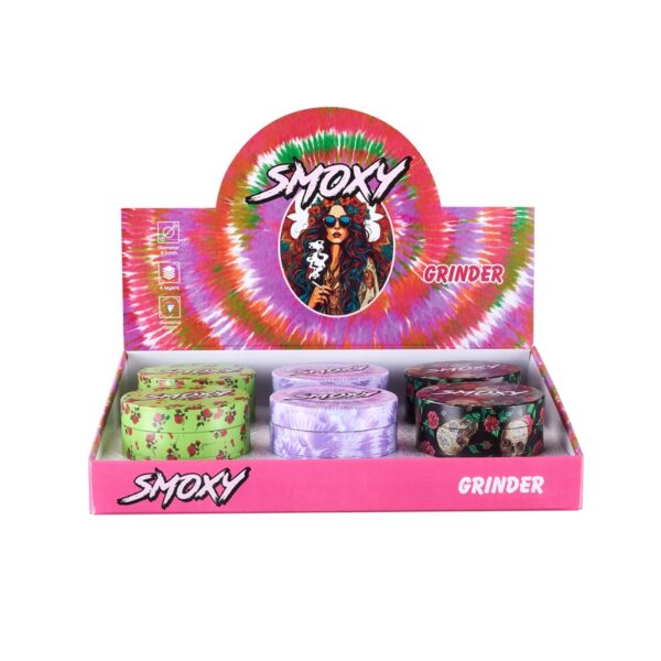 Smoxy Grinder 4 Tier- 63mm- 6ct Display